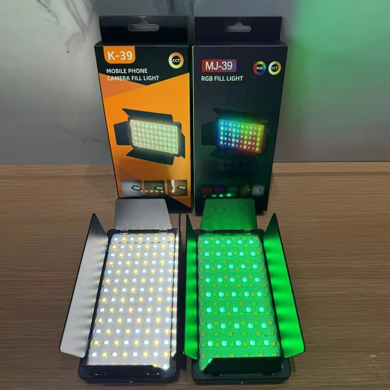 New Arrival K-39 Mobile Phone Camera RGB Fill Light Makeup Fill Lamp Led Panel Light