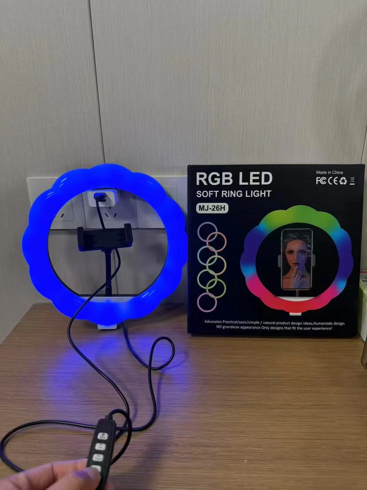 18inch LED Selfie Ring Light for Live Streaming Game Tiktok Makeup Beauty Video Circle Lamp