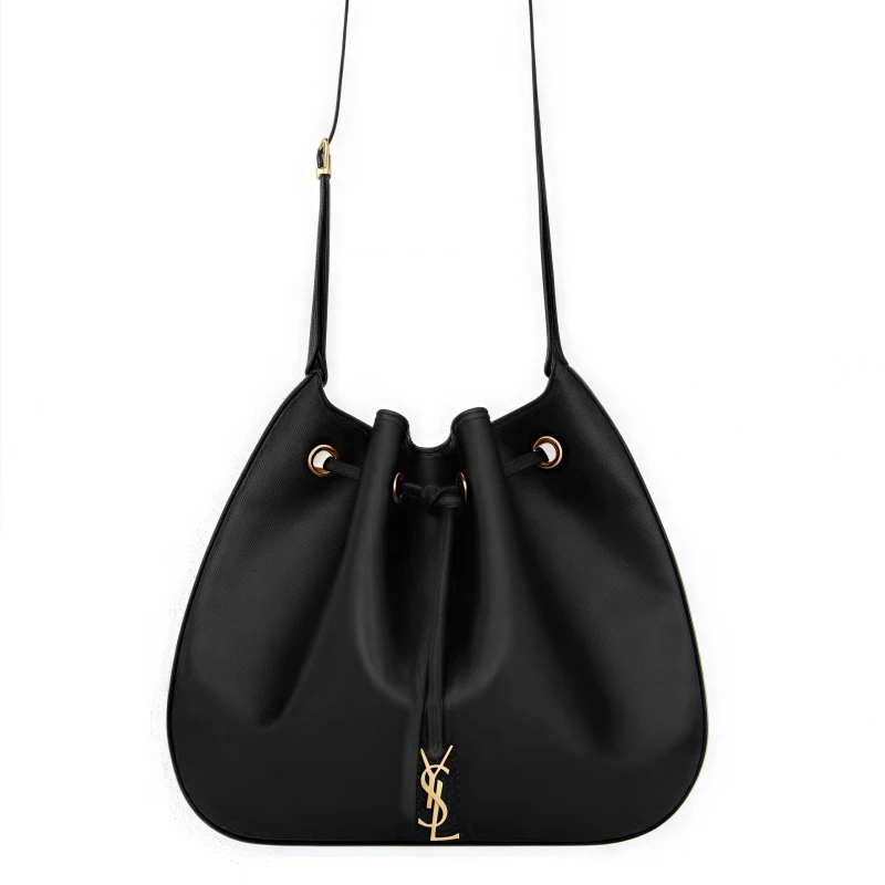 PARIS VII LARGE FLAT HOBO BAG IN SMOOTH LEATHER