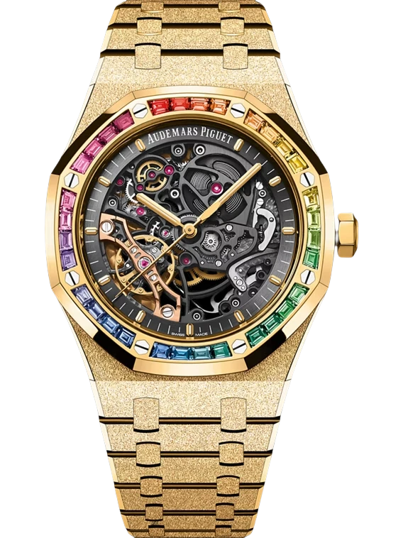 Royal Oak Frosted Gold Double Balance Wheel Openworked 41mm