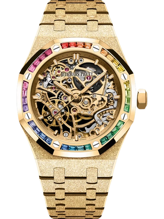 Royal Oak Frosted Gold Double Balance Wheel Openworked 37mm