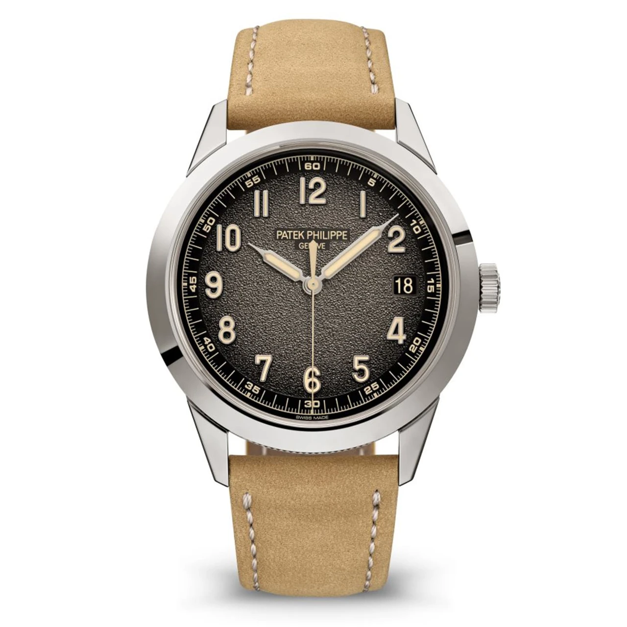 Patek Philippe Calatrava 5226G-001-Beige calfskin
