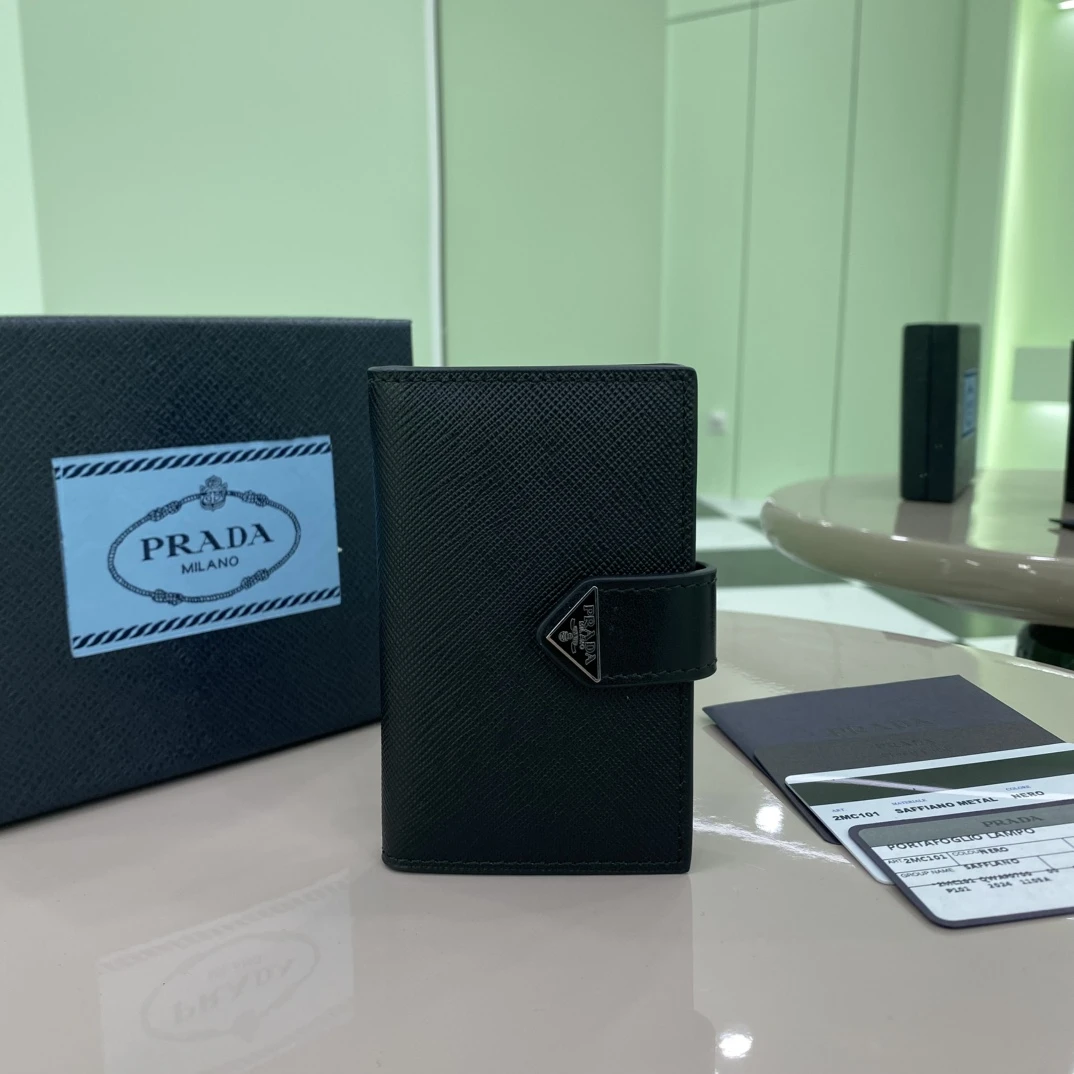 Prada 1MV204 Dual-Tone Leather Wallet​