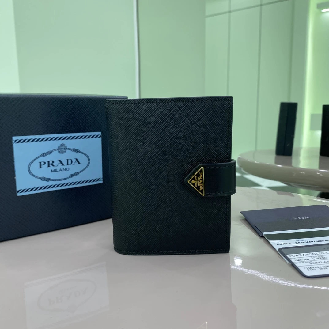 Prada 1MV204 Dual-Tone Leather Wallet​