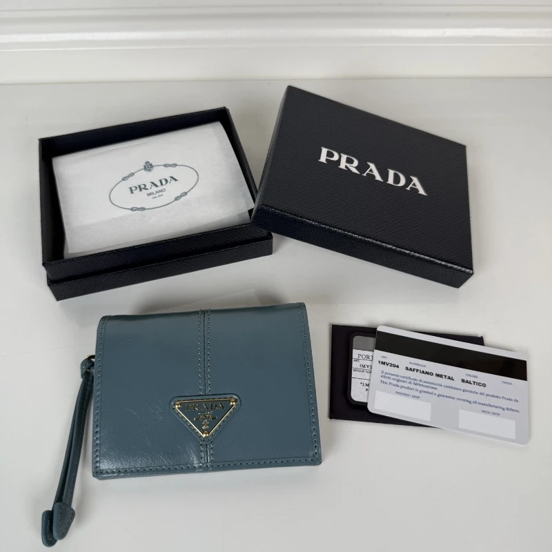 Prada 1M0204 Waxed Calfskin Wallet​
