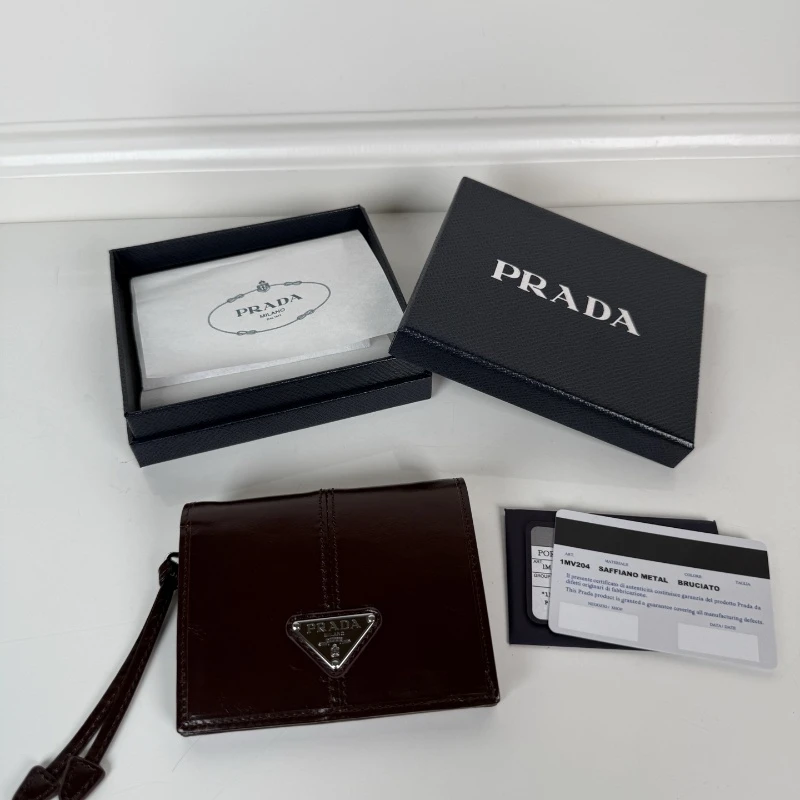 ​​Prada 1M0204 Waxed Calfskin Wallet​