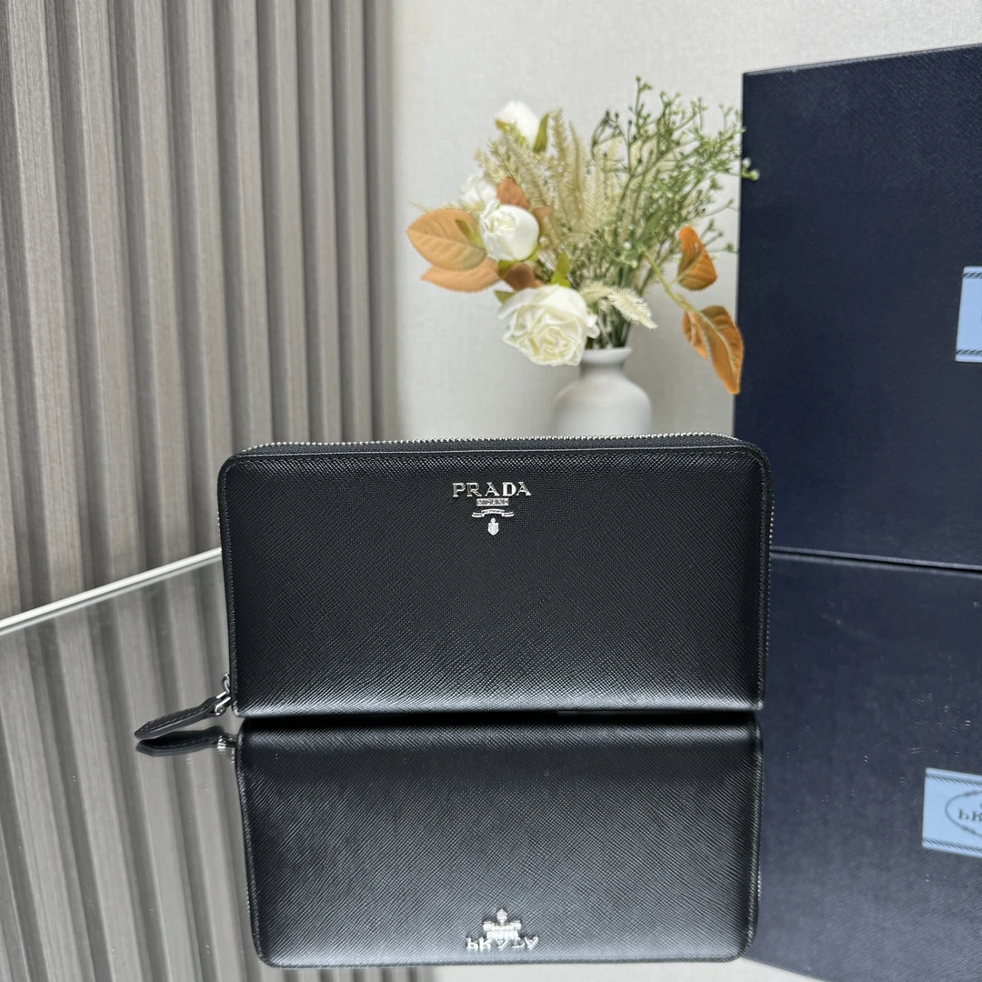 Prada 1ML506 Saffiano Leather Zip Wallet​