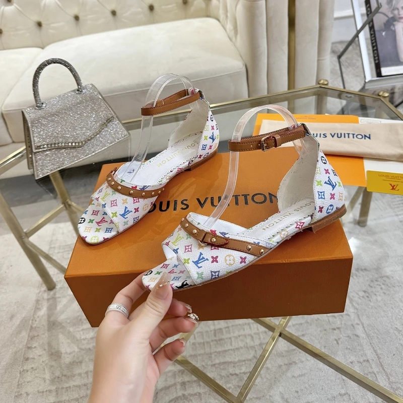 Louis Vuitton x Takashi Murakami co-branded series of sandals