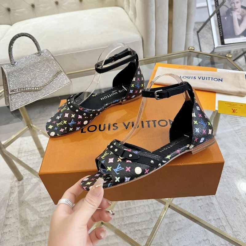 Louis Vuitton x Takashi Murakami co-branded series of sandals