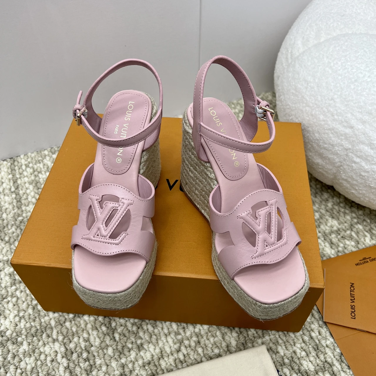 ​​Louis Vuitton × Takashi Murakami – HELIOS Raffia Platform Sandals​