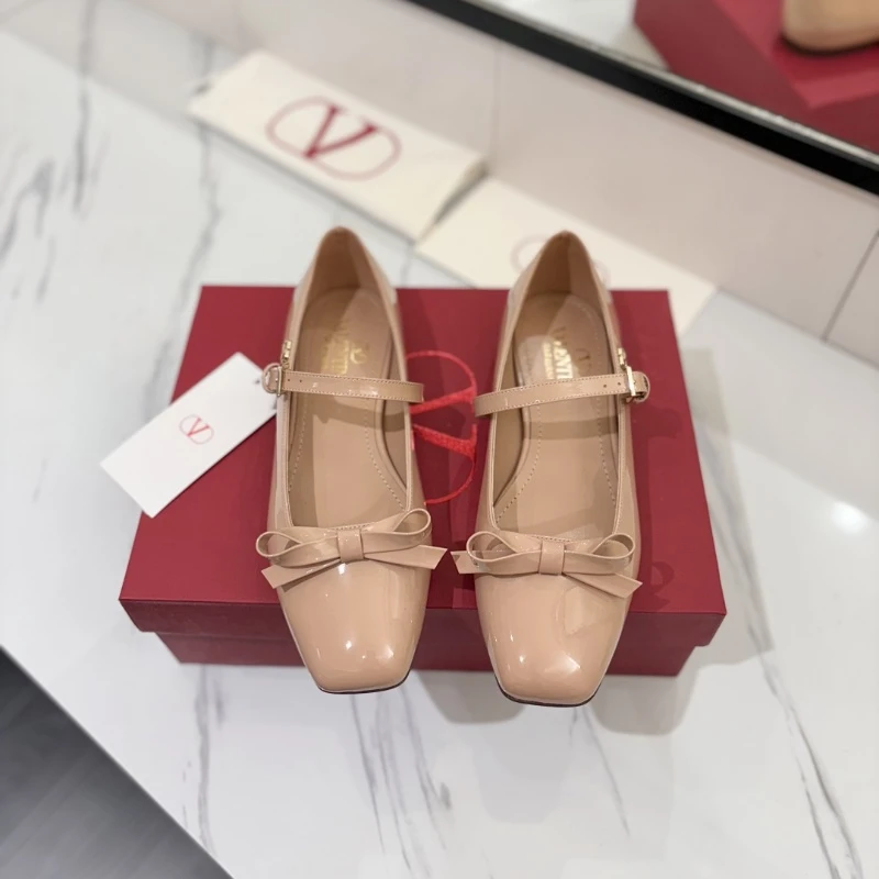 Valentino 2025ss new bow Mary Jane shoes