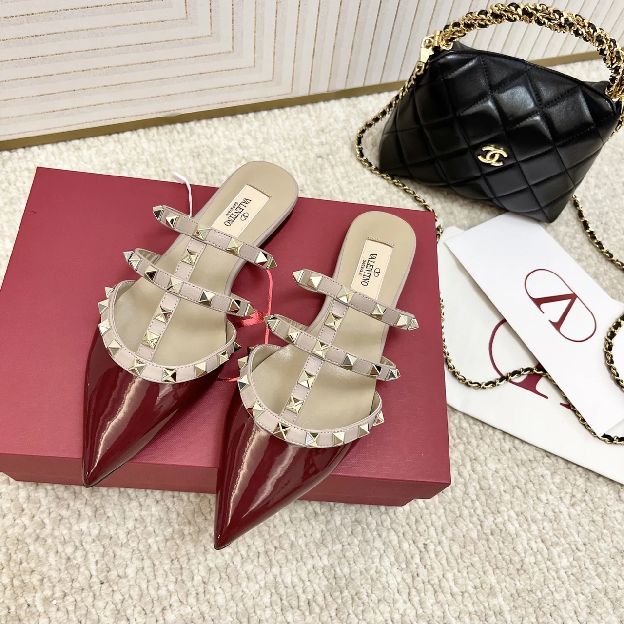 Valentino flat studded sandals
