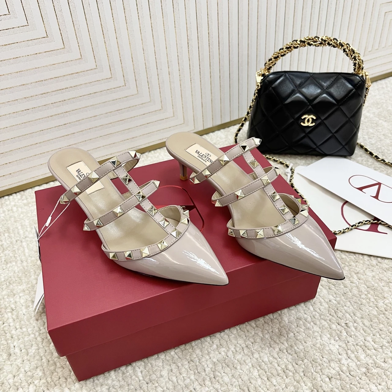 Valentino flat studded sandals