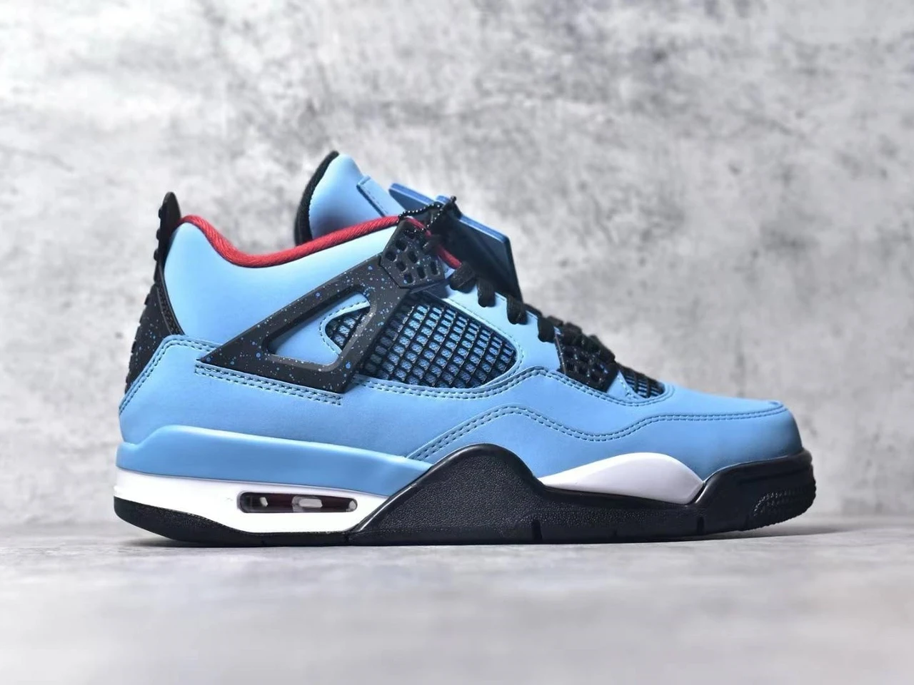 Jordan Air Jordan 4 retro collaboration ice blue wear-resistant non-slip mid-top