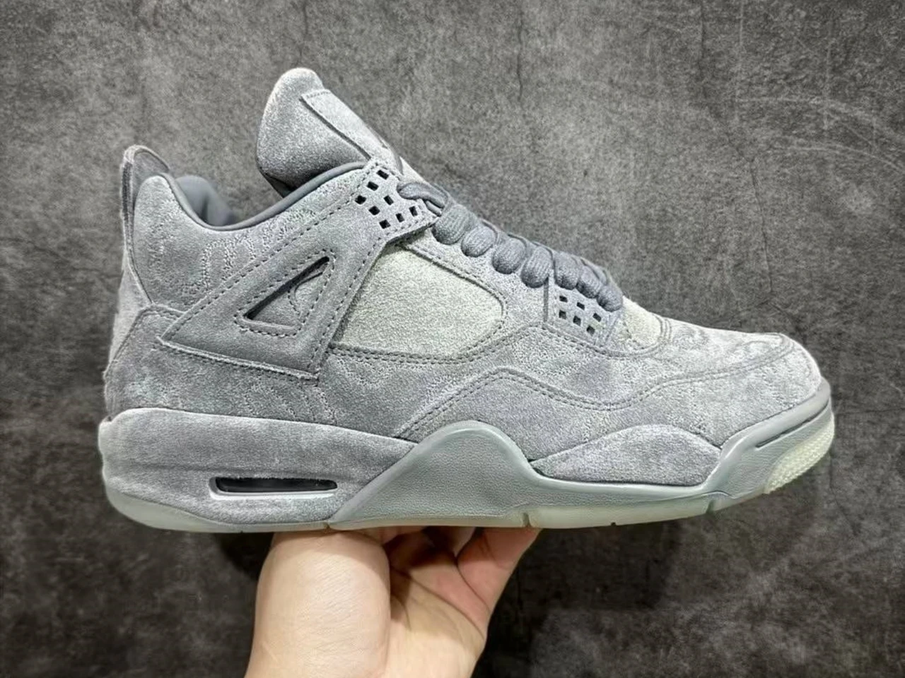 Jordan Air Jordan 4 retro kaws suede lightweight wear-resistant non-slip mid-top