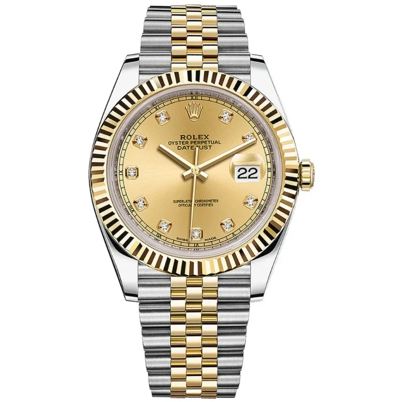 Rolex Day-Date "President" 40mm Yellow Gold Champagne Diamond Baguette Dial - 228238 - New 2025