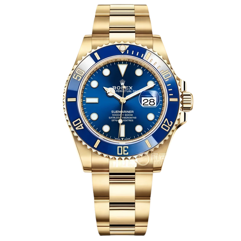 Submariner 41 Blue Dial Blue Ceramic and 18K Yellow Gold Bracelet Automatic Men's Watch 126613LB New Release