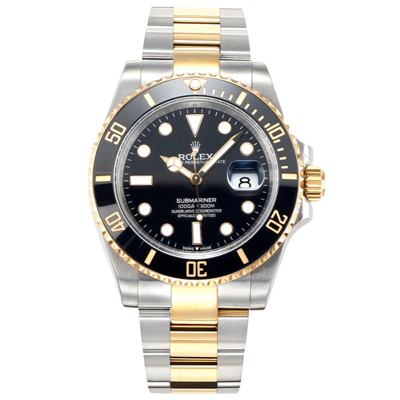 Submariner 41 Black Dial Stainless Steel and 18K Yellow Gold Bracelet Automatic Men's Watch 126613LB New Release