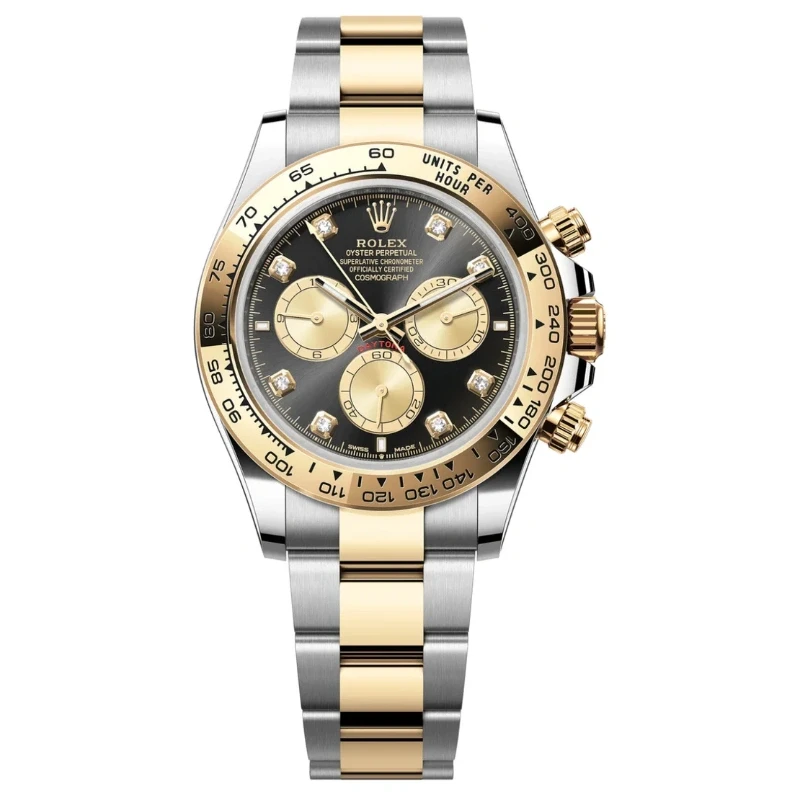 Rolex Cosmograph Daytona 40mm Two-Tone Yellow Gold Black Diamond Dial - 126503 - New 2025