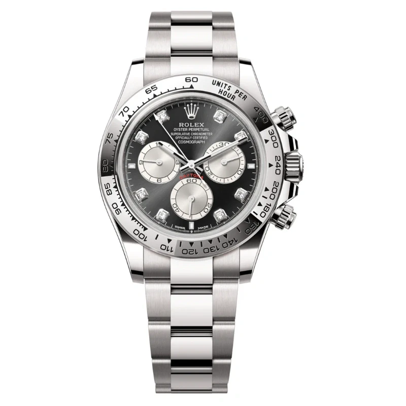 Rolex Cosmograph Daytona 40mm White Gold Black Diamond Dial - 126509 - New