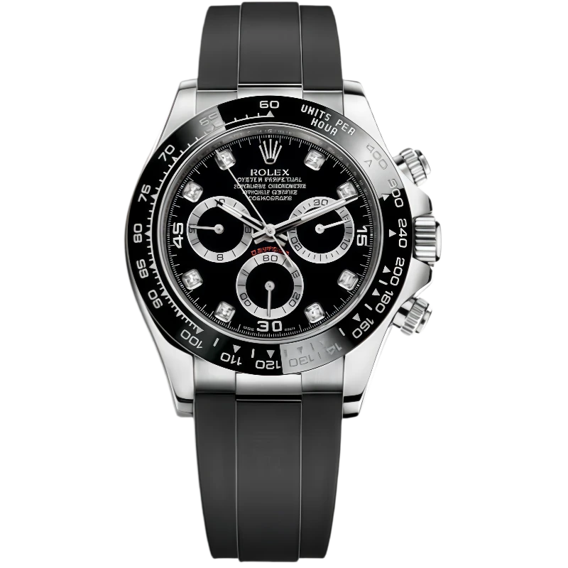 Daytona Black Dial Oysterflex Strap Mens Watch 116519L