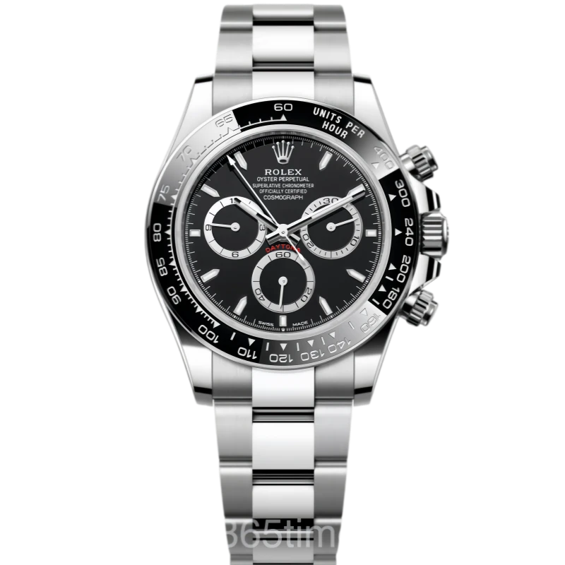 Daytona 40 Black Dial Stainless Steel Mens Watch 126500LN