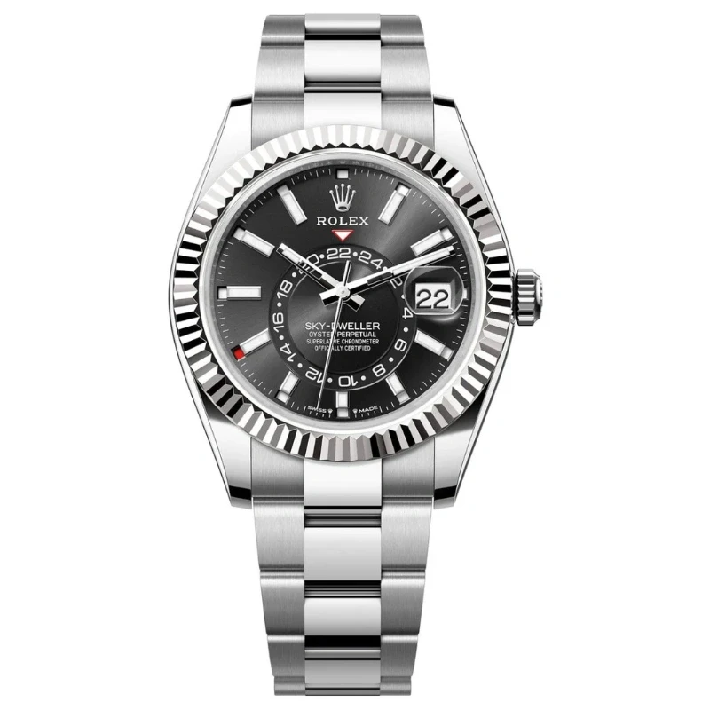 Rolex Sky-Dweller 42mm Stainless Steel Black Dial Jubilee