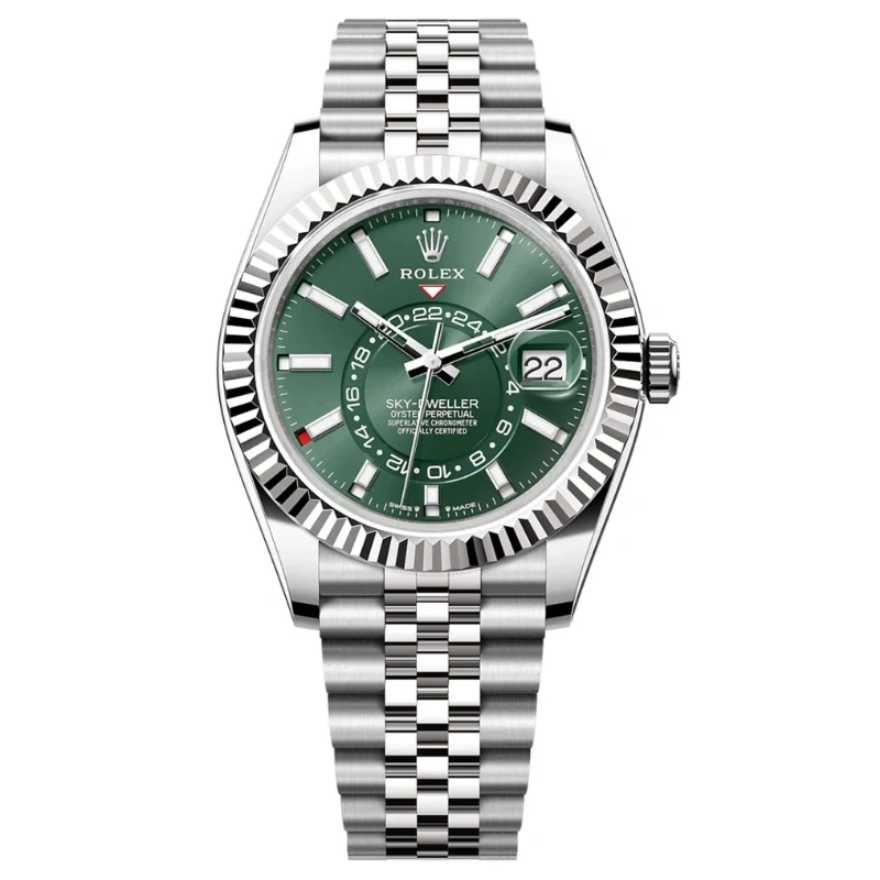 Rolex Sky-Dweller 42mm Stainless Steel Green Dial Jubilee