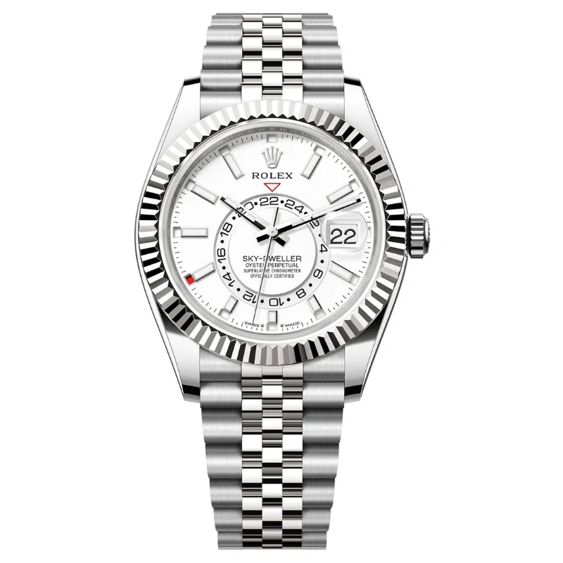 Rolex Sky-Dweller 42mm Stainless Steel White Dial Jubilee