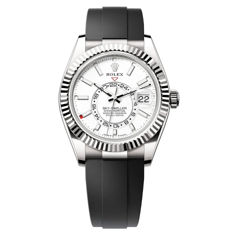 Rolex Sky-Dweller 42mm White Gold White Dial Oysterflex