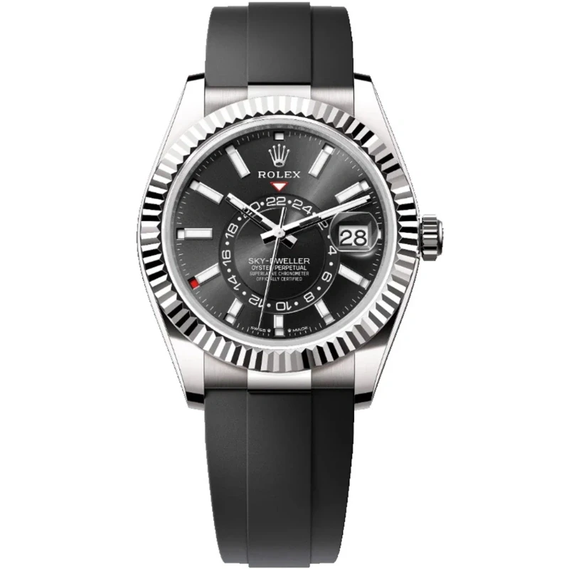 Rolex Sky-Dweller 42mm White Gold Black Dial Oysterfle