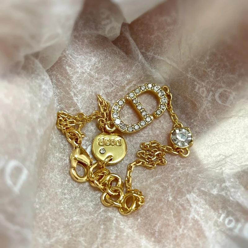 Christian Dior crystal alphabet bracelet