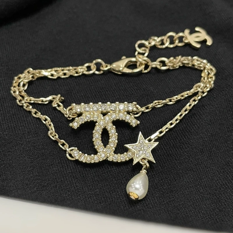 Chanel/Double C Star Drop Pearl Double bracelet