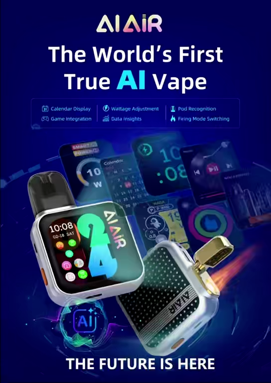 AlAlR Cyber Pro AI Smart Vape MOD 30W Replaceable POD e cigarette kit With Voice chat and games