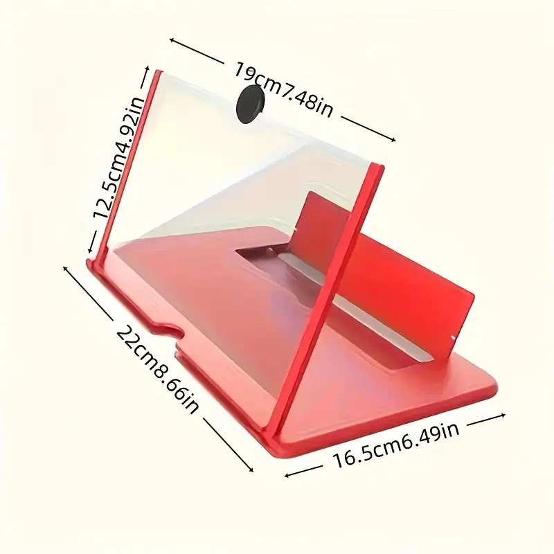 HD Magnifying Screen Stand for Phones, Phone Holder Tablet Adapter, Hands-Free Eye-Friendly Foldable Portable, Adjustable Holder, Compact Design