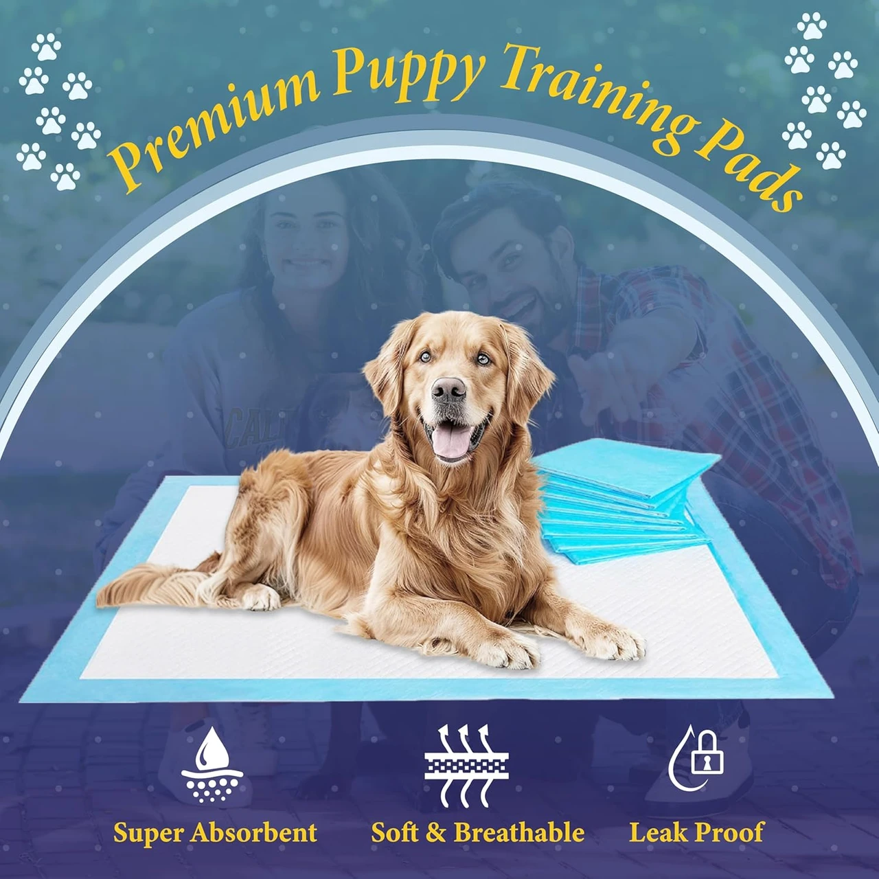 Borthalcy Dogs and Puppys’ Pads Leak-Proof 100 Counts, Quick Absorb Different-Layer- Dog PEE Pads, Dog PEE Training Pads Super Absorbent and Leak-Proof