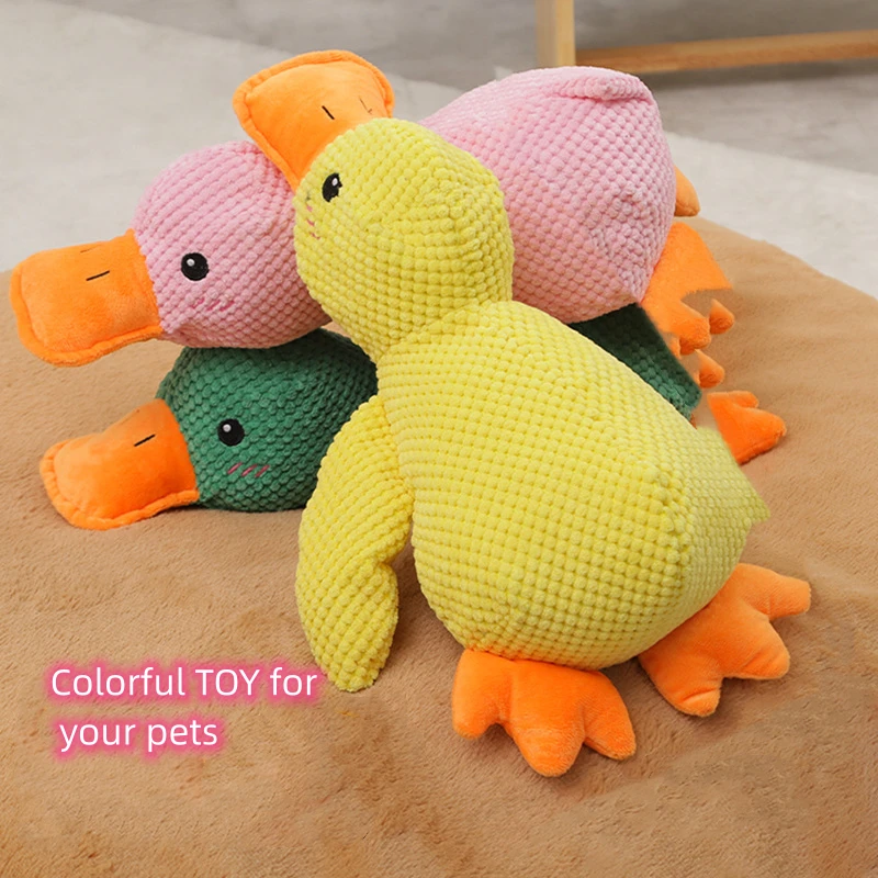 Borthalcy 2-in-1 Squeaky Duck Dog Toys with Soft, Durable Fabric for Small, Medium, and Large Pets, Fun for Indoor Play, Supports Active Biting and Play