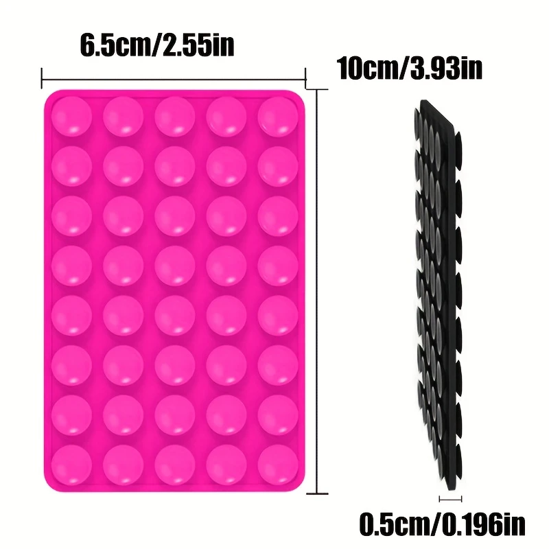 2pcs New Silicone Back Sticker, Square Phone Back Sticker, Non-Slip Suction Cup Sticker, Portable and Removable Phone Case