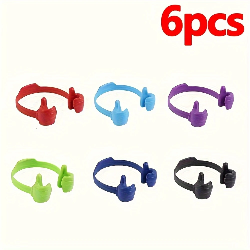 1/6pcs Creative Thumb Mobile Phone Holder, Multifunctional Fashion Support Stand, Lazy TV Show Artifact, Desktop Tablet Fixed Base