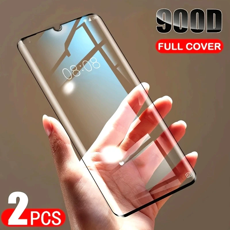 2pcs Ultra-Durable Tempered Glass Screen Protector for Huawei P30, P40, P20 Lite Pro & Mate 20, 10, 9 - Full Coverage with 9H Hardness, Scratch-Resistant Protection