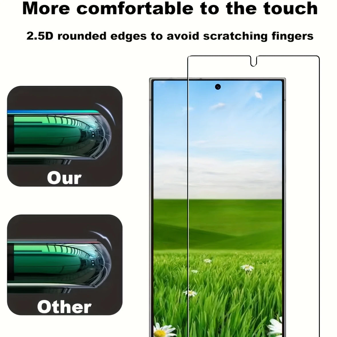 4in 1 for Samsung Galaxy S24/S24 Plus/S24 Ultra, with 2pcs Tempered Glass Screen Protectors + 2pcs 3D Camera Lens Protectors