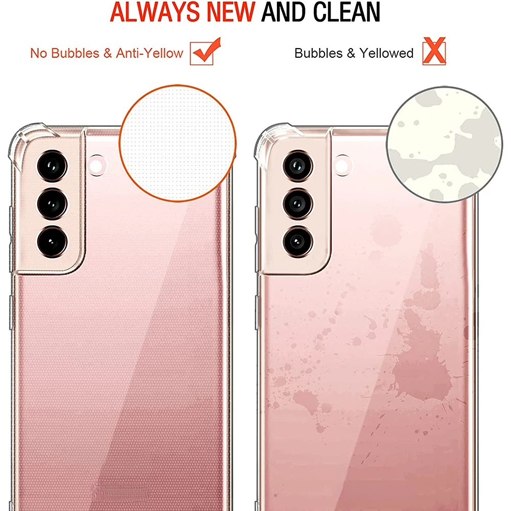 Phone Case for Samsung Galaxy S22 / S22 Plu sTransparent Shockproof  Thick Cover Clear