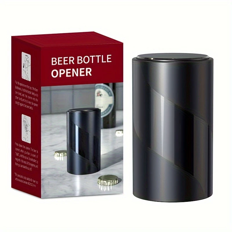 Beer Bottle Opener, Cap Opener, Pressure & Pop Cap Opener, Bar Opener Automatic Push Pull Magnetic Bottle Top Bottle Opener Kitchen Appliances For Hotel, Family Dinner, Bar, Restaurant