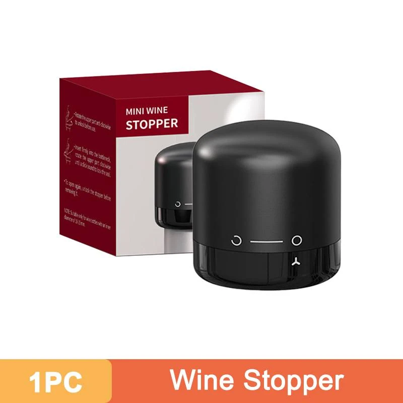 1pc New Vacuum Wine Stoppers for Hotel Reusable Champagne Bottle Stoppers Wine Sealer Cap Leak-proof Preserver for Restaurant