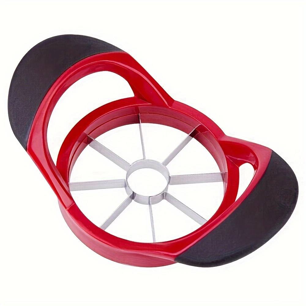 1count 8slot Stainless Steel Apple Slicer Tool with 8 Sharp Blades - Ergonomic Red & Design, Durable Kitchen Gadget for Efficient Apple Slicing, Perfect for Home Cooking & Baking, Apple Slicer for Kitchen, Baking Essentials, Modern Kitchenware