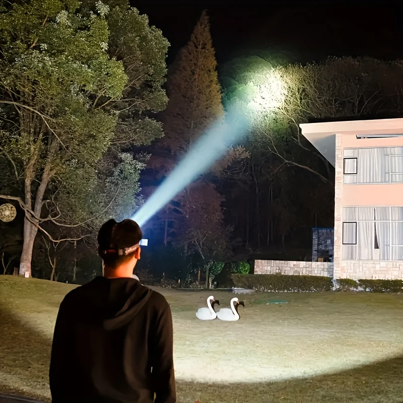 Ultra-Bright LED Headlamp with USB Rechargeable 500mAh Battery, 3 Adjustable Modes & Portable Design – Perfect for Camping, Fishing, Outdoor Emergencies, and Holiday Gifts (Black, Orange, Gray), Camping Headlamp