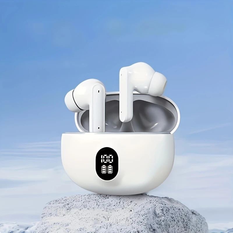 2025 New Generation Wireless Earbuds- Earbud Headphones with LED Display, Hi-Fi HD Stereo Sound, sweat-resistant Design for Sports, Music, and Gaming, In-Ear Design, Advanced Technology, Wireless Connectivity, and Rapid USB Charging