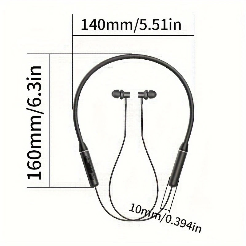 Neckband Wireless Headphones Hi-Fi Stereo Sound Sport Wireless Earphones Comfortable Wearing Wireless Headset Compatible with all mobile phones Can Be Used As A Birthday Gift Holiday Gifts