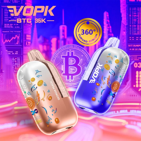 VOPK BTC 35000 puff 25000 Dual Mode Disposable Vape Visible 22ml E-liquid Level