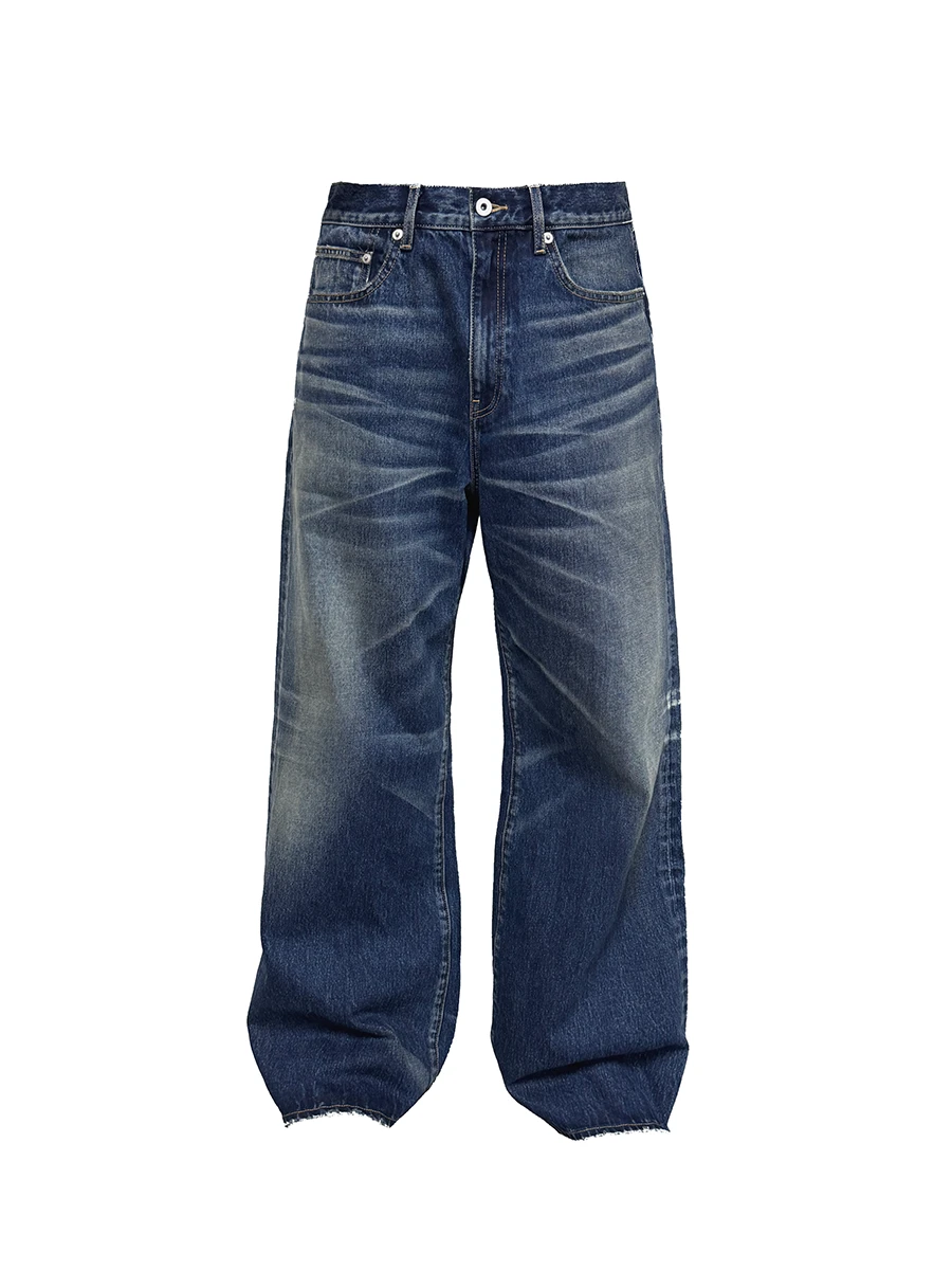 JCAESAR Straight‑Leg Blue Washed Jeans